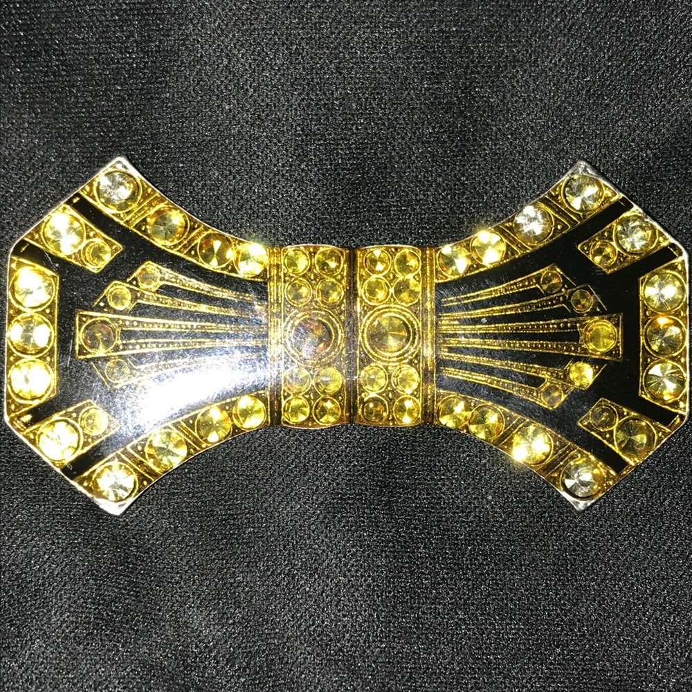 Art deco style  enamel brooch.